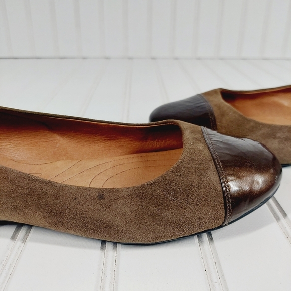 Clarks Indigo Leather Slip On Ballet Flats A668 - Picture 10 of 13